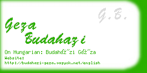 geza budahazi business card
